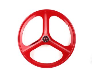 Navigate Tri Spoke Rear Fixie Wheel - Red