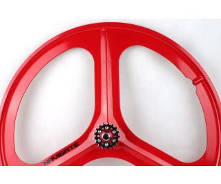 Navigate Tri Spoke Rear Fixie Wheel - Red