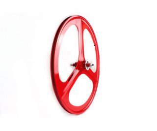 Navigate Tri Spoke Rear Fixie Wheel - Red