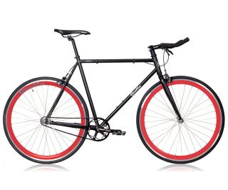 Bicicleta Fixie Quella Nero Rojo