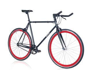 Bicicleta Fixie Quella Nero Rojo