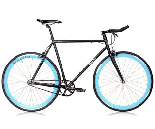 Bicicleta Fixie Quella Nero Sky Blue