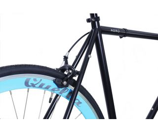 Bicicleta Fixie Quella Nero Sky Blue