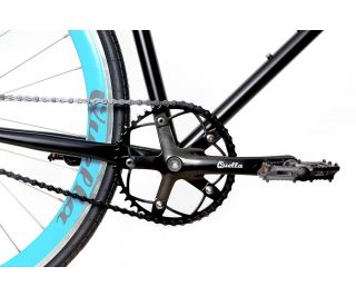 Bicicleta Fixie Quella Nero Sky Blue