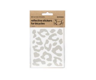 Bookman Reflective Leopard Print Stickers - White