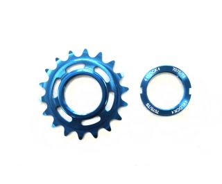 PoloandBike 18T Track Sprocket with Lockring - Blue