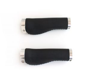 Schindelhauer Leather Ergo Handlebar Grips - Black