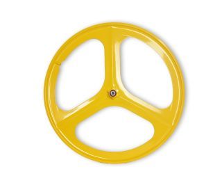 Navigate Tri Spoke Front Fixie Wheel - Yellow