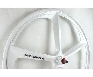Navigate 5 Spoke Front Wheel - White
