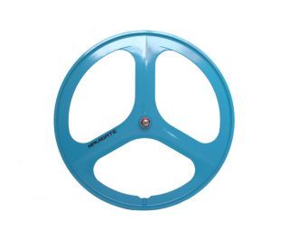 Navigate Tri Spoke Front Fixie Wheel - Blue