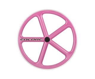 Roue Arrière Fixie Encore Cinq Rayons Texture Carbone Rose