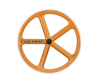 Encore 700C 5 Spoke Hinterrad - Omaha Orange - Carbongewebe