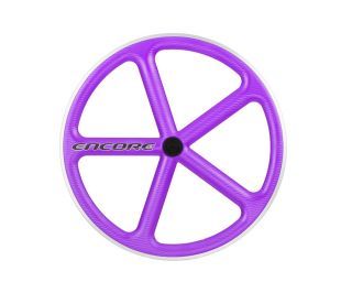 Encore 700C 5 Spoke Forhjul - Purple - Kulfibervæv