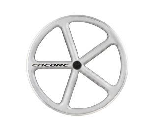 Encore 700C 5 Spoke Rear Wheel - Silver - Carbon Weave