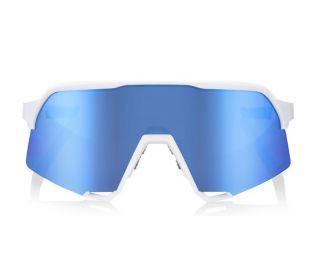 100% S3 White Glasses - Blue Mirror Lens