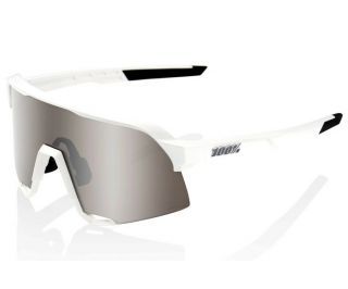 100% S3 White Glasses - Silver Mirror Lens