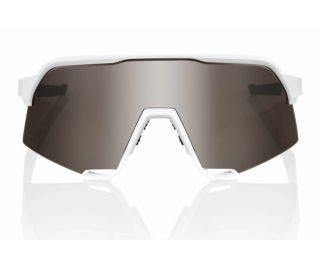 100% S3 White Glasses - Silver Mirror Lens