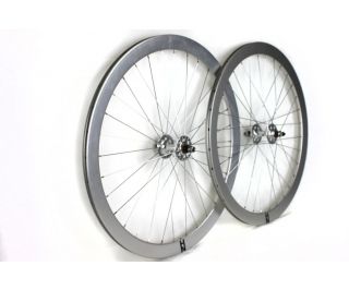 Paire de Roues Fixie H+Son Formation Face Argent