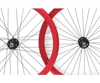 H plus Son Formation Face Fixie Wheelset - Red