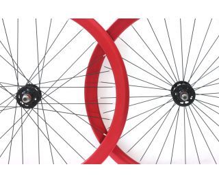 H plus Son Formation Face Fixie Laufradsatz - Rot