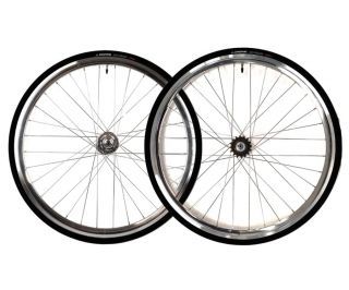 Paire de Roues Santafixie 30mm + Chambres à air + Pneus Argent