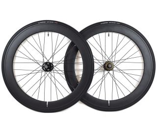 Paire de Roues Santafixie 60mm + Chambres à air + Pneus Noir