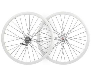 Coppia Ruote Contropedale Santafixie 30mm Bianco