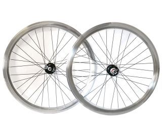 Weinmann G42 Fixie Wheelset - High Polished Silver