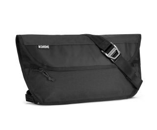  Chrome Simple Messenger Bag - Black