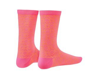 Calzini Supacaz Supasox Asanoha Rosa Neon/Arancione Neon