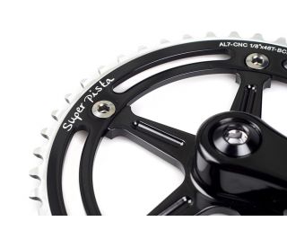 BLB Super Pista 46T Crankset - Black