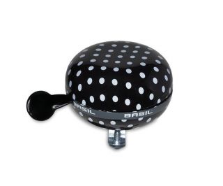 Campanello Dingdong Basil Polkadot Nero/Bianco