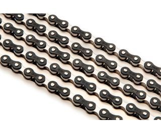 （IZUMI/イズミ)（自転車用チェーン）ジェット ブラック 1/2x1/8 116L BLK ggw725x Izumi Jet Black chain silver and black 1/2 x 1/8 116L for