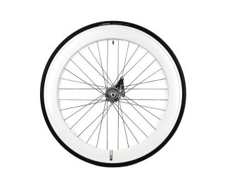 Coppia Ruote Contropedale Santafixie 60mm + Camere d'aria + Copertoncini Bianco