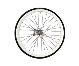 Coppia Ruote Contropedale Santafixie 30mm + Camere d'aria + Copertoncini Bianco