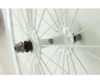 Rueda Fixie Delantera Velocity Deep V CNC Blanca