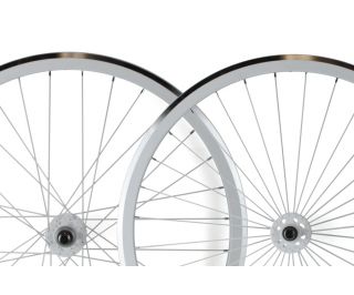 Velocity Deep V CNC Fixie Wheelset - White