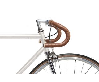 Jitensha Singlespeed ​​Fahrrad - White/Alu/Camel