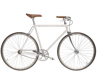 Jitensha Tokyo White/Alu/Camel Single Speed Fiets