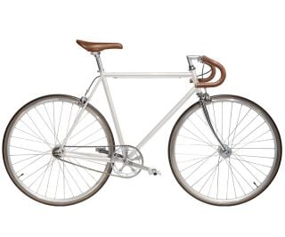 White single shop speed bike