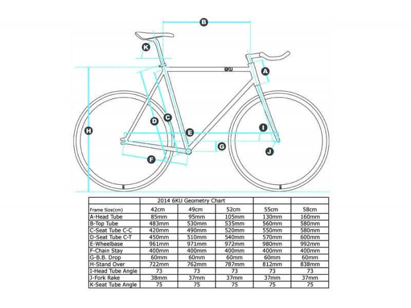 6KU Concrete Staal Fixie fiets online tegen de beste prijs
