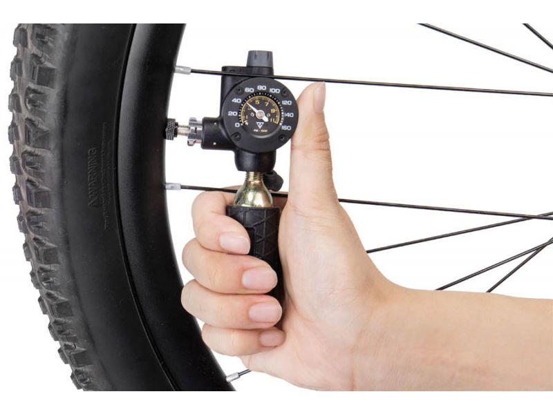 Tête de gonfleur de vélo compatible pour Presta Schrader Valve Co2 Pompe  Accessoires