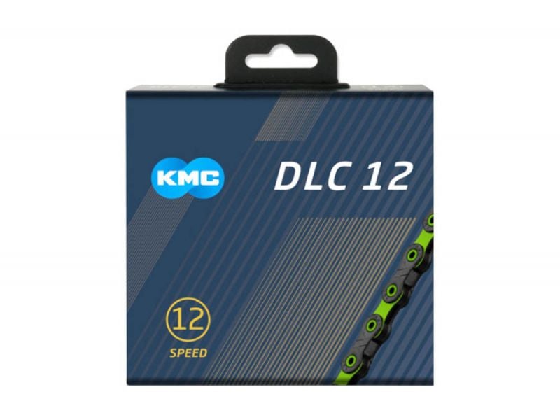 KMC DLC12 Chain 12 speed 126 Links green at the UK