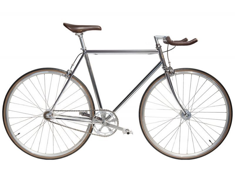 Jitensha Tokyo Single Speed Bike - Chrome/Alu/Brown