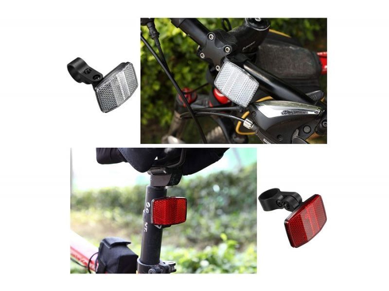 Fahrrad-Reflektoren-Set – vorne, hinten und Speichen (x4)
