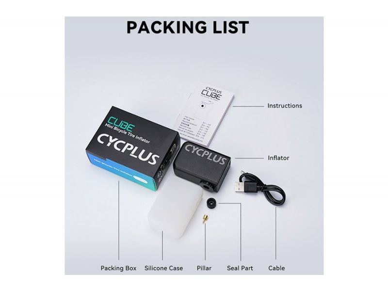 Cycplus Cube AS2 100psi Tiny E-Pump for bike Cycplus Cube AS2 100psi Tiny E-Pump for bike