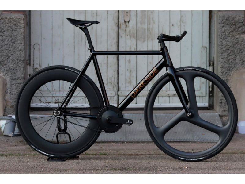 Darkside Tri-Spoke Bike Carbon Front Wheel Black - Main Image