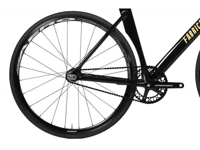 FabricBike Aero Glossy Black Gold Track Bike