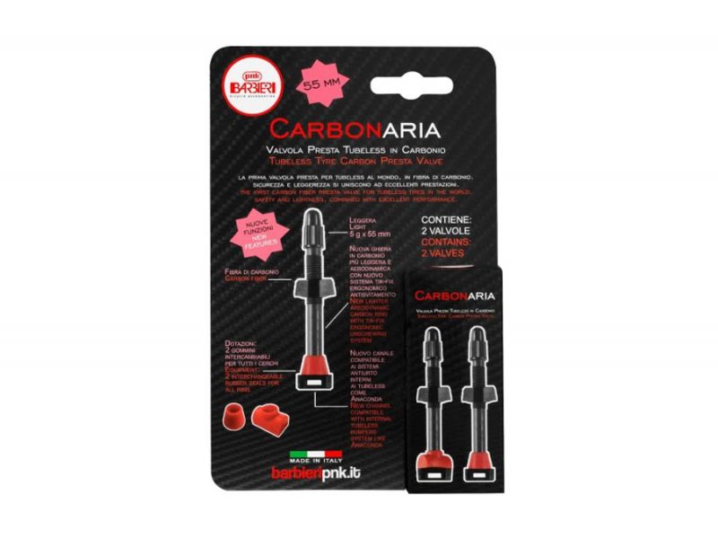 Juego de válvulas tubeless Presta Barbieri Carbonaria