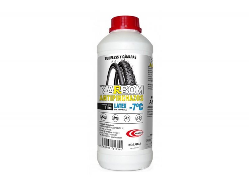 Liquide Anti-crevaison Bompar Karbom Latex 1L pour vélo